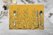 Yellow Spring 4'lü İnce Keten Kumaş Amerikan Servisi 50x35cm Bonvagon