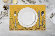 Yellow Spring 4lü İnce Keten Kumaş Amerikan Servisi 50x35cm