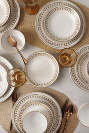 Yemek Takımı 6 Kişilik - Brown Leaf 24 Parça Bonvagon