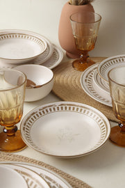 Yemek Takımı 6 Kişilik - Brown Leaf 24 Parça Bonvagon