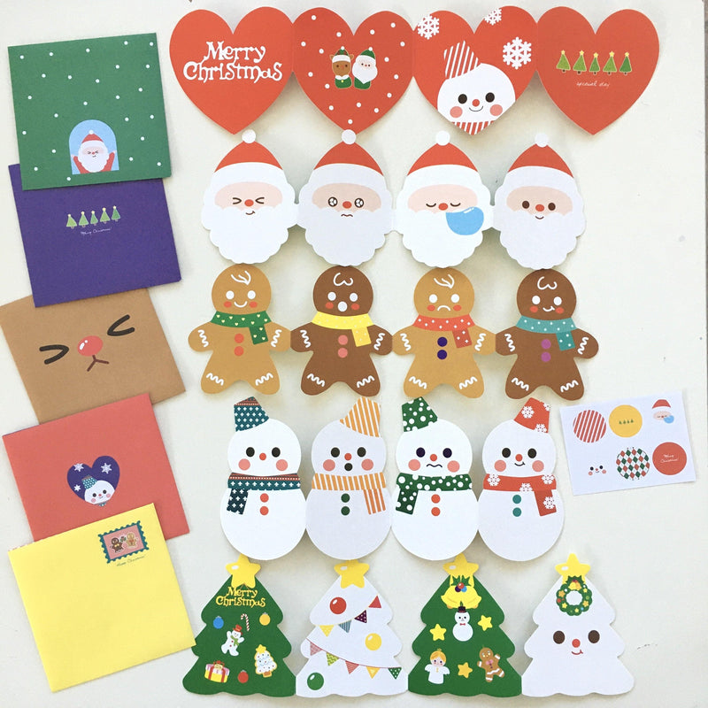 Yeni Yıl Konseptli 5 Adet Tebrik Kartı Seti Bonvagon