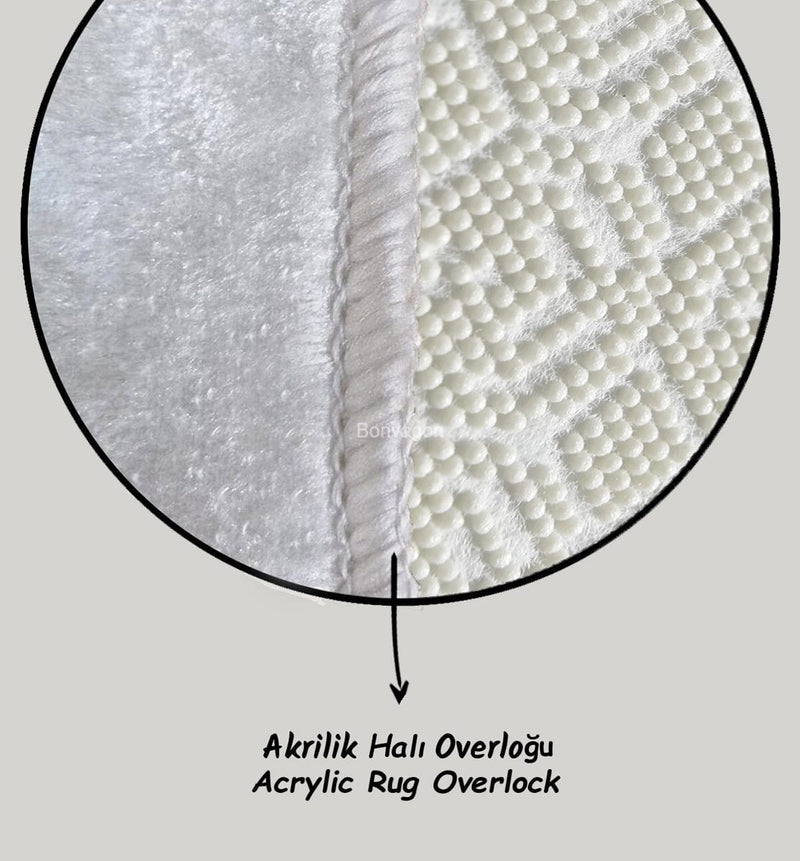 Yeni Yıl Noel Baba Dijital Baskılı Yuvarlak Banyo Halısı, Kaymaz Taban, Yıkanabilir Bonvagon