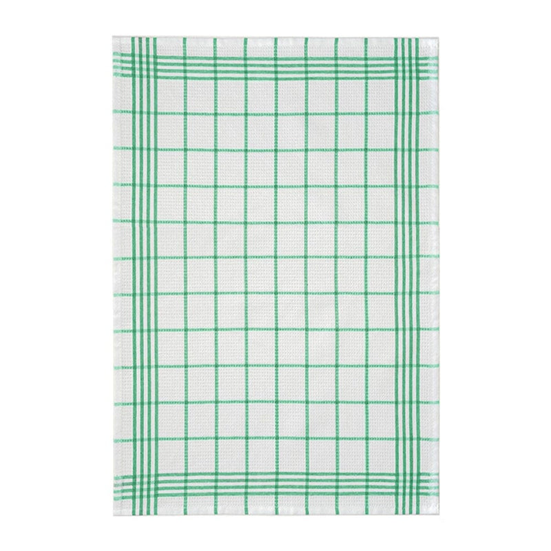 Yeşil 3lü Kareli Set Kurulama Bezi Pamuklu Mutfak Havlusu Çok Amaçlı Örtü 50x70cm Bonvagon