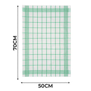 Yeşil 3lü Kareli Set Kurulama Bezi Pamuklu Mutfak Havlusu Çok Amaçlı Örtü 50x70cm Bonvagon
