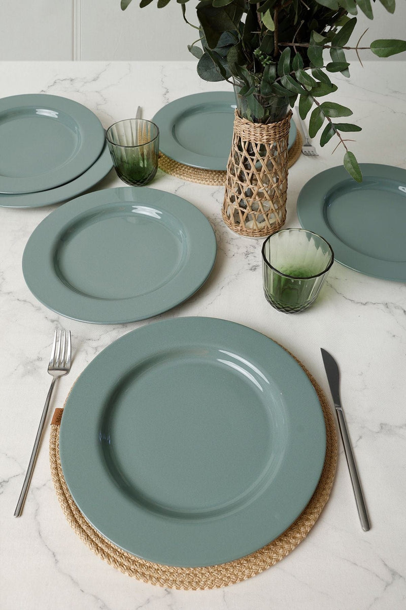 Yeşil Assos Servis Tabağı 28 Cm 6 Adet 326 Bonvagon