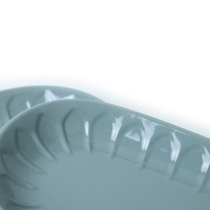 Yeşil Badem Kayık Tabak 25cm 2 Adet