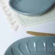 Yeşil Badem Kayık Tabak 25cm 2 Adet Bonvagon