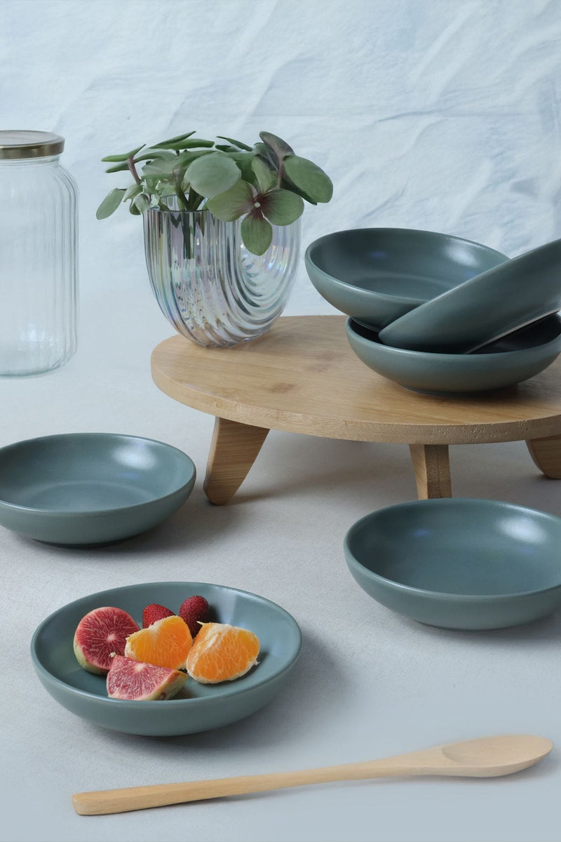 Yeşil Çerezlik Seti 13 Cm, 6 Adet Bonvagon