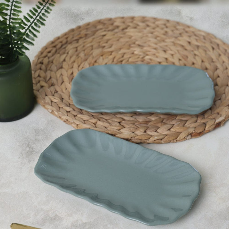 Yeşil Sirius Kayık Tabak 23cm 2 Adet Bonvagon