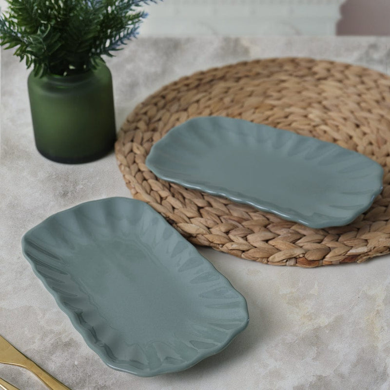 Yeşil Sirius Kayık Tabak 23cm 2 Adet Bonvagon