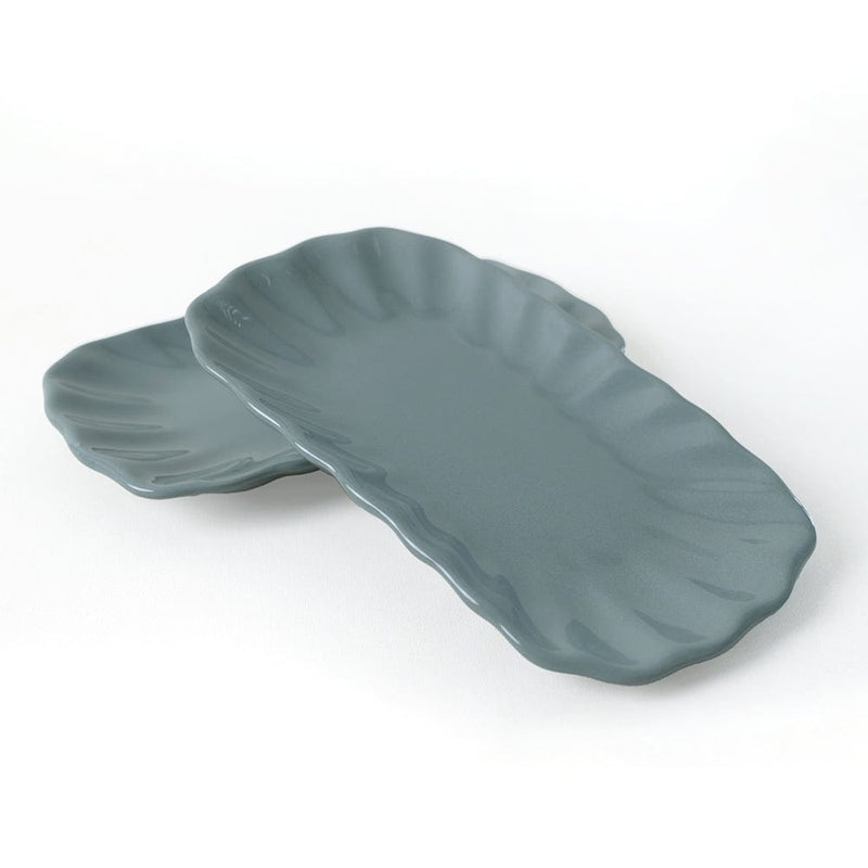 Yeşil Sirius Kayık Tabak 23cm 2 Adet Bonvagon