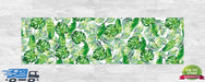 Yeşil Yaprak Desenli 3D Dijital Baskılı Dekoratif Runner 140x45cm Bonvagon