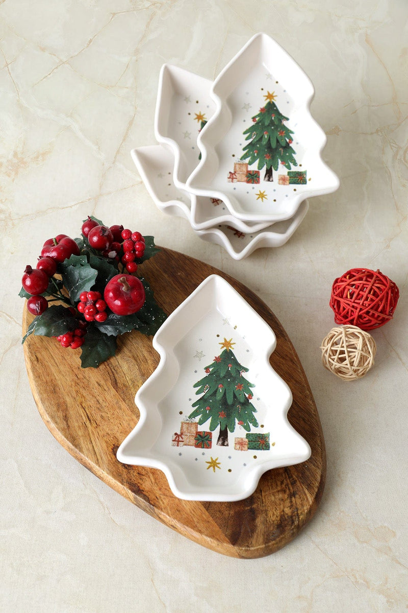Yılbaşı Çam Çerezlik Seti 17 Cm - 4 Adet Bonvagon