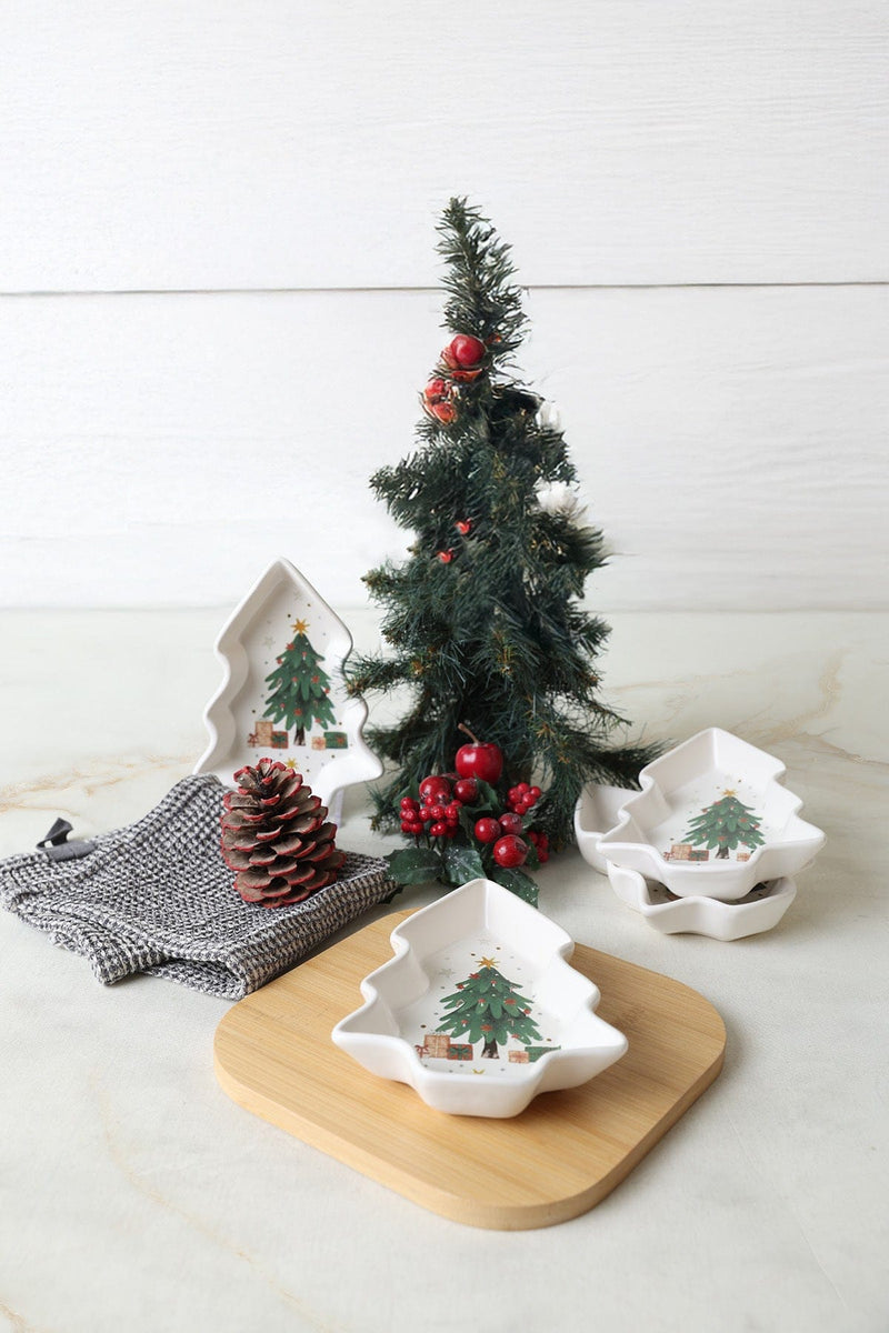 Yılbaşı Çam Çerezlik Seti 17 Cm - 4 Adet Bonvagon