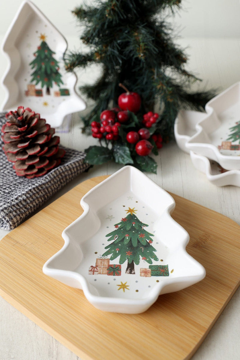 Yılbaşı Çam Çerezlik Seti 17 Cm - 4 Adet Bonvagon