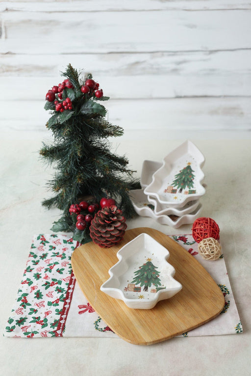 Yılbaşı Çam Çerezlik Seti 17 Cm - 4 Adet Bonvagon