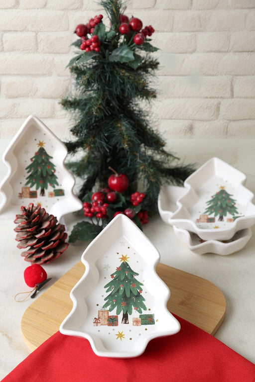 Yılbaşı Çam Çerezlik Seti 17 Cm - 4 Adet Bonvagon