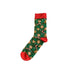 Yılbaşı Desenli Kalp Yıldız Baston Şekerli Yeşil Kırmızı Renkli Çorap 36-41 Bonvagon