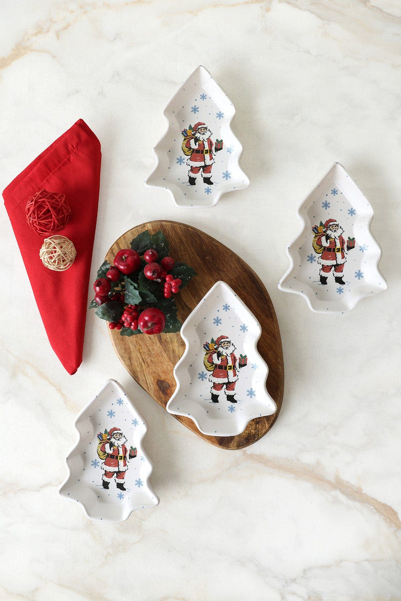 Yılbaşı Noel Baba Çerezlik Seti 17 Cm 4'lü Bonvagon