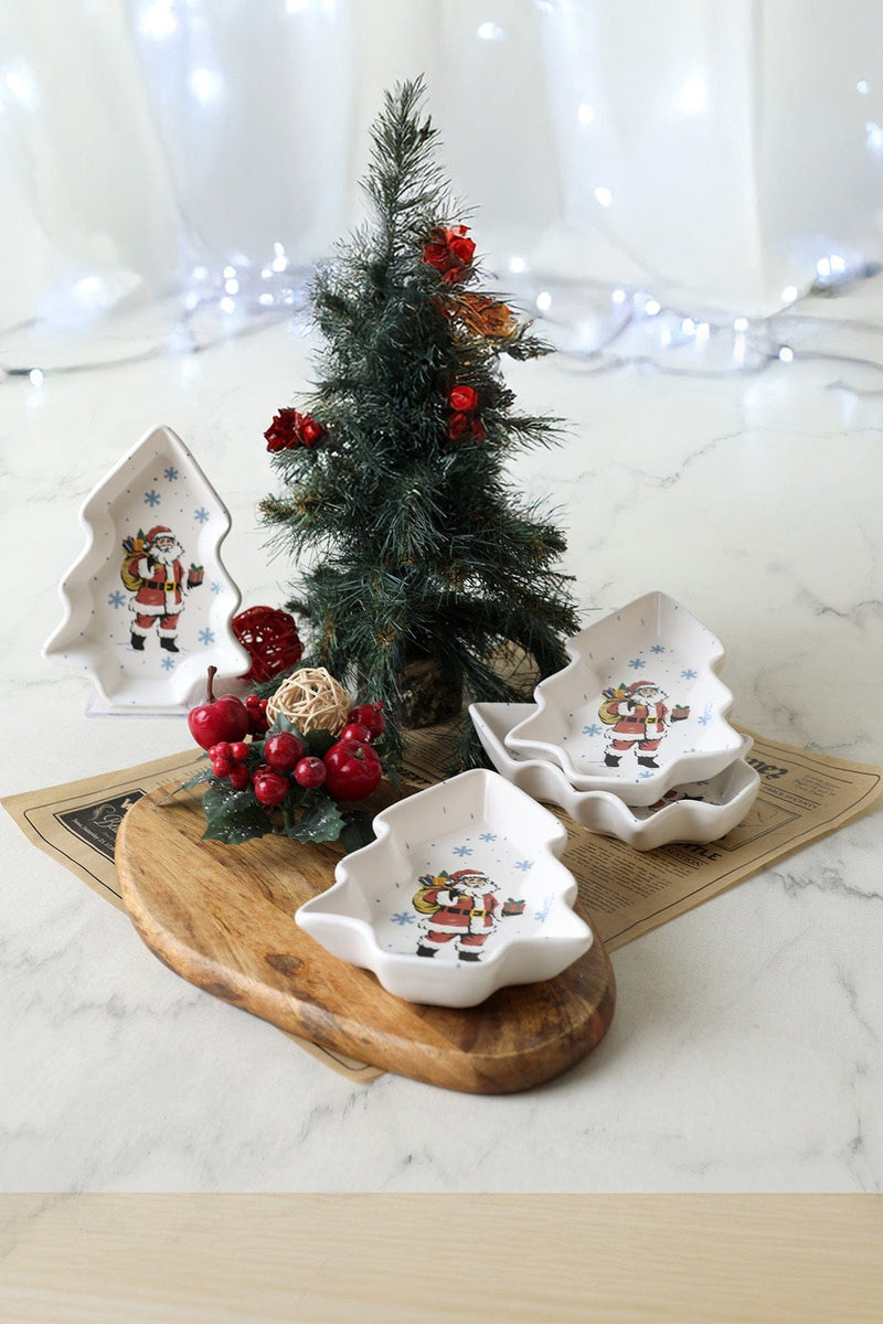 Yılbaşı Noel Baba Çerezlik Seti 17 Cm 4'lü Bonvagon