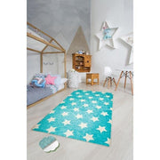 Yıldız Yıkanabilir Antibakteriyel Çocuk Halısı, Kaymaz Taban, Yıkanabilir Bonvagon