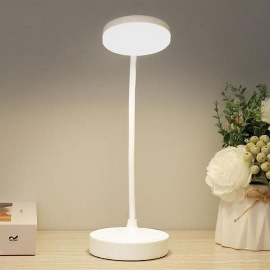 Yuvarlak Dokunmatik 3 Kademeli USB Şarjlı 360 Derece LED Aydınlatma Masa Lambası