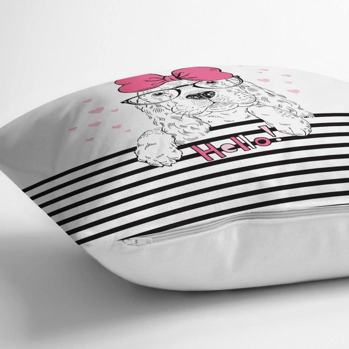Zebra Desenli Dijital Baskılı Dekoratif Yastık Kırlent Kılıfı 43x43cm Bonvagon