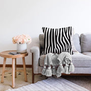 Zebra Desenli Dijital Baskılı Modern Raşel Kadife Yastık Kırlent Kılıfı Bonvagon