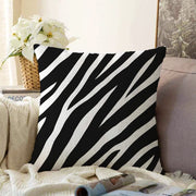Zebra Desenli Modern Raşel Kadife Yastık Kırlent Kılıfı Bonvagon