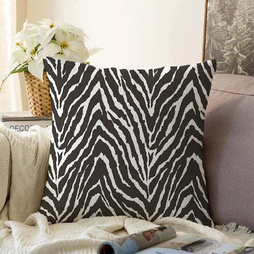 Zebra Desenli Özel Tasarım Dijital Baskılı Modern Şönil Yastık Kırlent Kılıfı Bonvagon