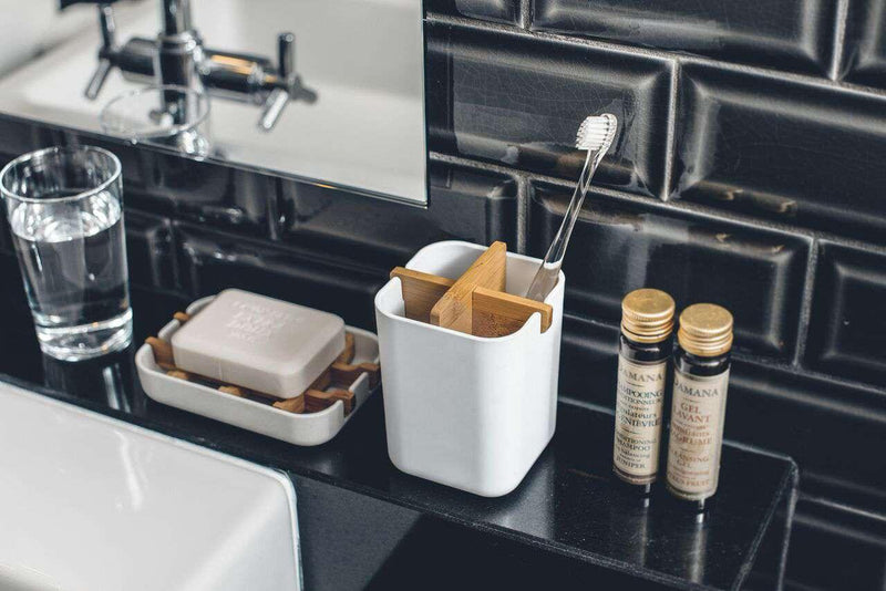 Zen Kap Banyo Organizer Bambu-Beyaz Bonvagon