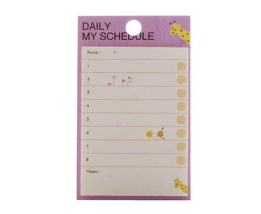 Zürafa Haftalık Plan Yapışkan Kağıt Bonvagon