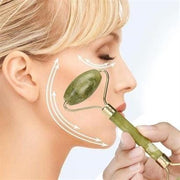 2li Set Çift Taraflı Cilt Temizleme Fırçası ve Yeşim Taşı Çift Taraflı Cilt Masaj Aleti Bonvagon