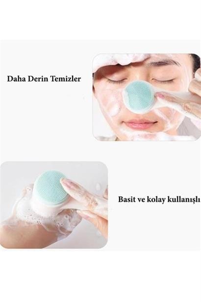 2li Set Çift Taraflı Cilt Temizleme Fırçası ve Yeşim Taşı Çift Taraflı Cilt Masaj Aleti Bonvagon