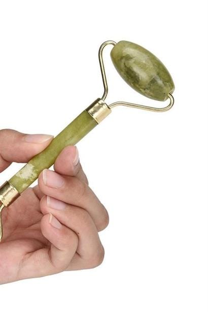 2li Set Çift Taraflı Cilt Temizleme Fırçası ve Yeşim Taşı Çift Taraflı Cilt Masaj Aleti Bonvagon