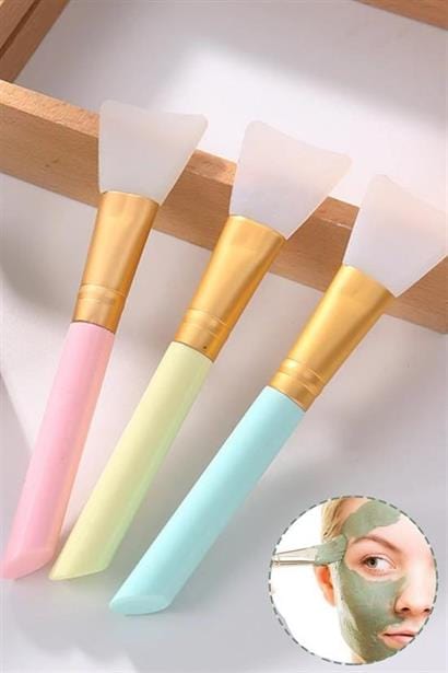 2li Silikon Temizlemesi Kolay Kullanılabilen Yüz Cilt Bakımı Maske Ve Krem Spatulası Bonvagon