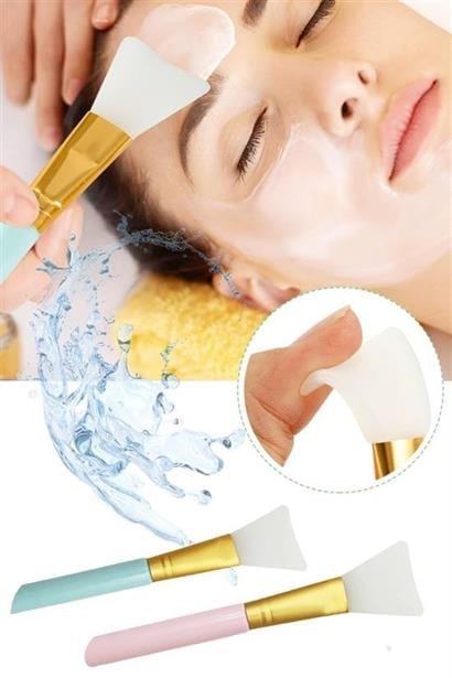 2li Silikon Temizlemesi Kolay Kullanılabilen Yüz Cilt Bakımı Maske Ve Krem Spatulası Bonvagon