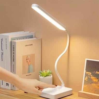 İnce Uzun USBli Dokunmatik 3 Kademeli 360 Derece Özel Göz Korumalı led Lityum Masa Lambası Bonvagon