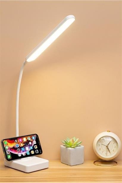 İnce Uzun USBli Dokunmatik 3 Kademeli 360 Derece Özel Göz Korumalı led Lityum Masa Lambası Bonvagon