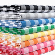 Kareli Masa Örtüsü %100 Pamuk 2 Farklı Ölçüde Gri Beyaz Bonvagon