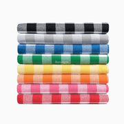 Kareli Masa Örtüsü %100 Pamuk 2 Farklı Ölçüde Gri Beyaz Bonvagon