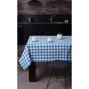 Kareli Masa Örtüsü %100 Pamuk 2 Farklı Ölçüde Mavi Beyaz Bonvagon