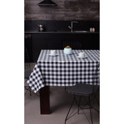 Kareli Masa Örtüsü %100 Pamuk 2 Farklı Ölçüde Siyah Beyaz Bonvagon