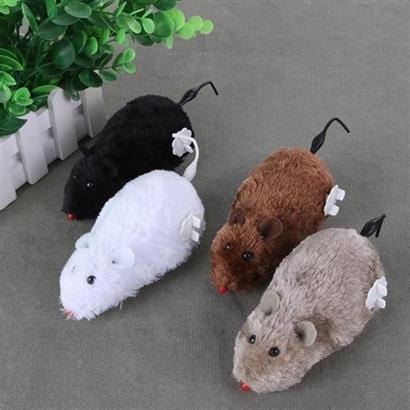 Kurmalı Kedi Eğitim Oyuncağı Tüylü Peluş Fare Yakalama İnteraktif Sevimli Eğlenceli Oyuncak Bonvagon