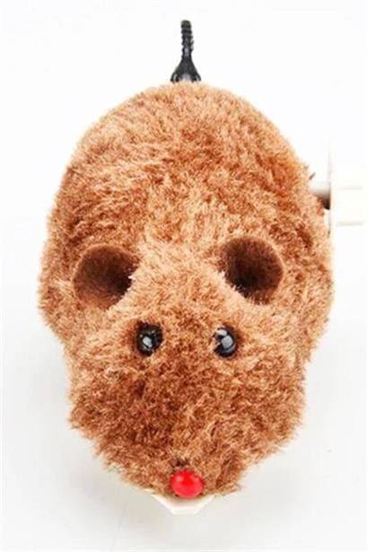 Kurmalı Kedi Eğitim Oyuncağı Tüylü Peluş Fare Yakalama İnteraktif Sevimli Eğlenceli Oyuncak Bonvagon