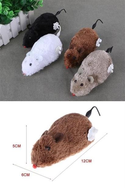 Kurmalı Kedi Eğitim Oyuncağı Tüylü Peluş Fare Yakalama İnteraktif Sevimli Eğlenceli Oyuncak Bonvagon